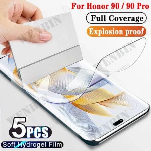 5 pièces Film Hydrogel pour Honor 300 200 100 90 Pro Lite Magic 7 6 5 Pro Lite X9A X8A X7A X9B X8B