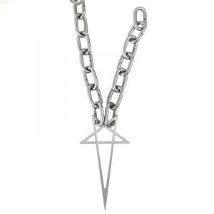 Punk Rock Hip Hop exagérer chaîne grossière Pentacle pendentif collier ras du cou NM