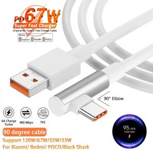 C&acirc;ble de Charge Turbo USB Type C 67W Xiaomi 6A, pour Mi 14 13 12 Pro Poco F4 GT Redmi Note 13 12 K60