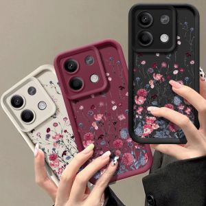 Coque &agrave; motifs de fleurs pour Xiaomi Poco F6 X6 X5 14T 13T Redmi Note 14 13 Pro Plus Note 12 Pro 5G,