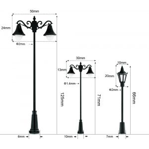 HO N échelle modèle chemin de fer Train lampe rue 12V Led lumières Miniature pour jardin paysage
