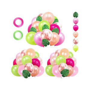 Feuilles de Palmier en Ballon Vert et Rose, Fournitures de Banquet Hawaïen, Rentabilité ha flamant