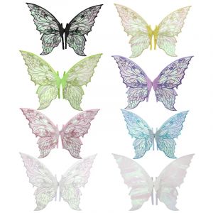 Costume d'ailes d'ange en dentelle de papillon nickel é pour femmes et filles, costume de cosplay de