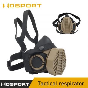 Masque de protection respirateur tactique, Filtration HEPA, demi-visage, masque &agrave; gaz SOTR, pour