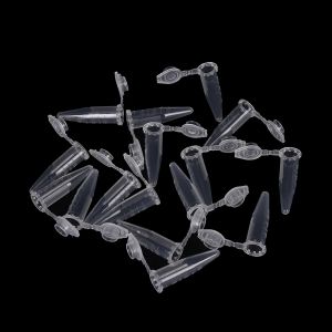 Micro Tube à essai en plastique de 0.5ML, 50 pièces, flacon à centrifuger, bouchon à pression,