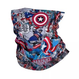 Cache-cou Bandana personnalisé Captain America, pour Ski, chasse, femmes et hommes, écharpe