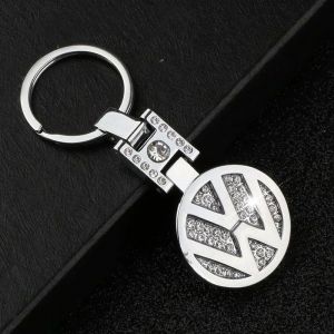 Porte-clés en diamant avec Logo de voiture, pour Volkswagen Polo Bora Sagitar Golf Passat Touareg
