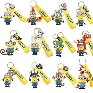 Porte-Clés du Zodiaque Minion, Méchant Moi, Dessin Animé, Beurre, Pendentif de Sac à Dos, Cadeau