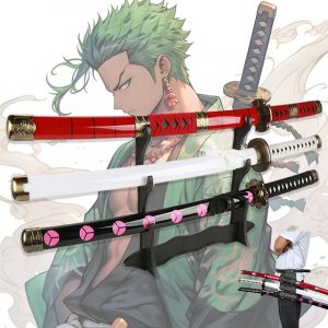 &Eacute;p&eacute;e en bois pour Anime Roronoa Zoro Katana, 80cm/31,5 pouces, Enma violet, unisexe, cadeaux de f&ecirc;te