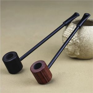 Pelle-Pipe en bois d'onyx portable pour fumer, herbe, tabac, broyeur, cadeaux de fum&eacute;e, noir, caf&eacute;,