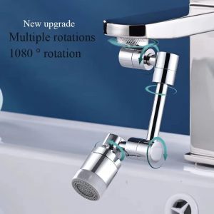 Robinet universel à bras mécanique, robinet de lavabo de salle de bains à 1080 degrés, barboteur à