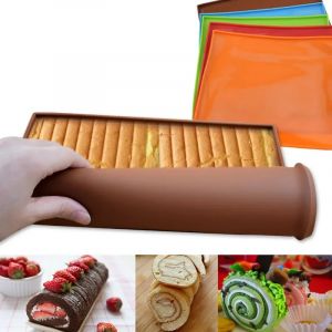 Tapis de cuisson en Silicone, moule à rouleau de gâteau, Macaron suisse, tapis de four antiadhésif,