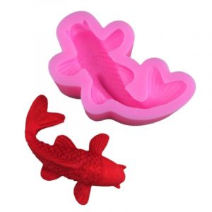 Moule à gâteau en forme de poisson en Silicone 3D, à faire soi-même, pour Fondant de carpe, Cupcake