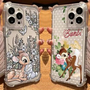 Coque de téléphone cerf Bambi pour Xiaomi, coque fine antichoc, Panpan mignon, Redmi Note 13, 12,