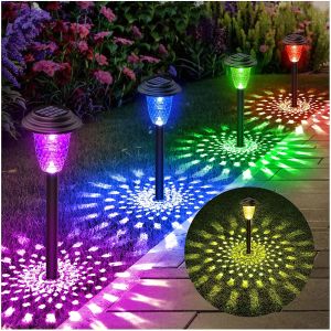 Le chemin solaire allume la couleur brillante rvb changeante/blanc chaud extérieur étanche lampe de