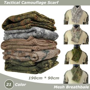 Écharpe de Camouflage tactique en maille respirante, voile facial de Sniper, masque de chasse