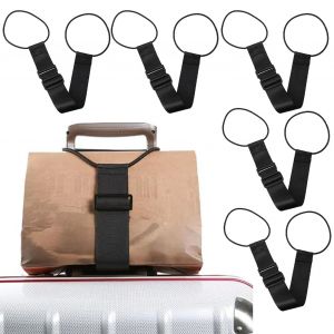 Sangle &eacute;lastique r&eacute;glable pour bagages, sangle r&eacute;utilisable polyvalente, accessoires de valise de