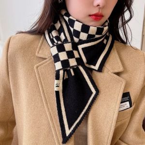 Hiver faux col plus chaud croix cravate écharpe pour femmes anneau géométrique foulard élégant dames