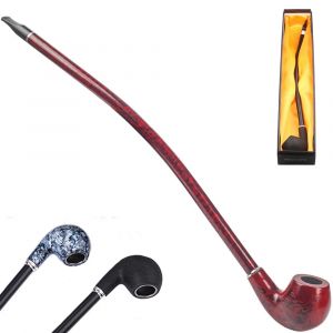 Pipe à tabac Churchwarden de 16 pouces, 410MM de Long, pipe à fumer à tige en bois en résine avec