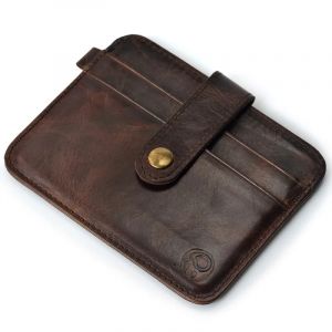 Hommes en cuir véritable mince portefeuille mâle petit sac à main Mini sac d'argent Walet mince