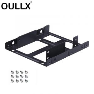 Support de disque dur de 2.5 à 3.5 pouces, double support de montage SSD de bureau, adaptateur