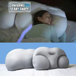 Oreiller nuage rond en forme d'&oelig;uf, oreiller de lit doux, oreiller d'allaitement 3D ergonomique en