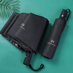 Mini parapluie automatique pliant Anti UV pluie parasol mode Portable coupe-vent lumi&egrave;re femmes