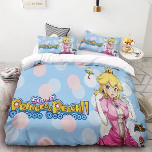 Housse de couette Super Mario imprimé dessin animé 100% Polyester, ensemble de literie pour adultes