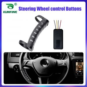 Bouton multifonction universel de commande au volant de voiture sans fil, lecteur DVD de voiture,