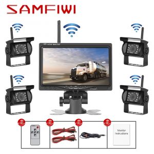 Caméra de vue arrière pour camion, Bus, RV, remorque, pelleteuse, écran de moniteur de voiture, 7