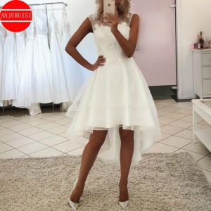 Sexy robe De Noiva Simple dentelle robe De mariée courte 2020 Boho haut devant bas dos plage robe De