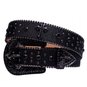 Ceinture en diamant artificielle, mode femme Cowboy occidental strass ceinture design ceinture en