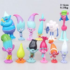 12 pi&egrave;ces/ensemble Trolls Branch Critter Skitter figurines Trolls enfants Trolls PVC figurine jouet