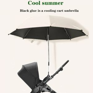 Parapluie pliant pour poussette de b&eacute;b&eacute;, Protection solaire UV contre la pluie, Parasol universel