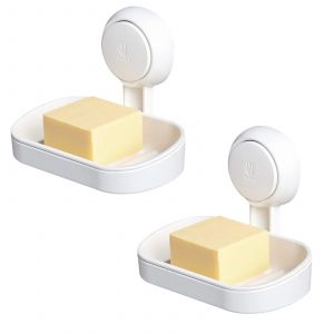 TAILI porte-savon de douche ventouse mural auto-drainage barre amovible porte-&eacute;ponge &agrave; savon pour