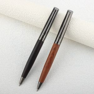 1 stylo à bille en métal de qualité supérieure de luxe avec baril en bois pour une expérience