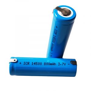 ICR14500 AA batterie rechargeable 3.7V Li ion piles 14500 avec connecteur à souder