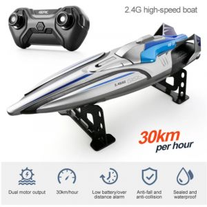 Bateau de course &agrave; grande vitesse RC 30 KM/H, hors-bord t&eacute;l&eacute;command&eacute;, jeu d'eau, jouets pour