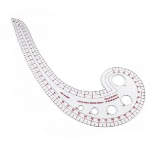 Règle de couture courbée française en plastique transparent, outils de tailleur en forme de virgule,