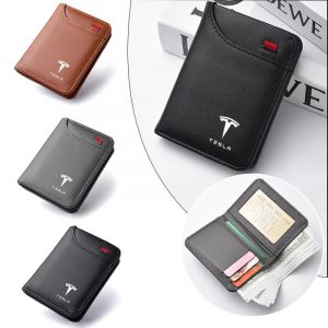 Emblèmes de voiture portefeuille souple en cuir Mini porte-monnaie pour cartes de crédit petit