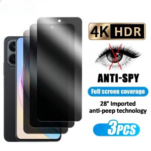 Verre trempé Anti-espion, 3 pièces, pour Honor X8a X7a X8 X7 X6 X30 X30i X40i X40 80 GT Play 7T 6T
