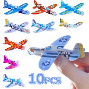 10-1 pi&egrave;ces Mini bricolage lancer &agrave; la main planeur volant avions enfants jeu jouets mousse avion