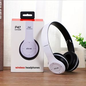 Casque sans fil 5.0 Bluetooth &eacute;couteur pliable basse avec m&eacute;moire TF carte pour iPhone Xiaomi