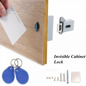 Serrure d'armoire numérique RFID à batterie, capteur de carte IC caché Invisible, serrure de porte