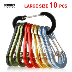 Booms Fishing CC5 10 pièces D-ring aluminium Aalloy mousqueton pince grand extérieur voyage crochet