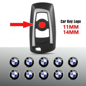 Autocollant de bouton de badge de clé de voiture télécommandée, 11mm et 14mm, pour BMW E36 E46 E90