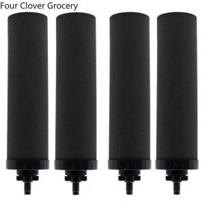 Filtre à eau 4 pièces, charbon actif en coquille de noix de coco noire pour filtres BERKEY BB9-2