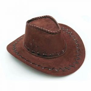 Chapeau de Cowboy en daim, Look Wild West, robe fantaisie pour hommes et femmes, chapeau unisexe,