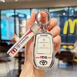 Étui pour clé de voiture en TPU, couverture complète pour Toyota CHR Hilux Fortuner Land Cruiser 200