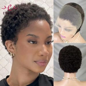 Afro crépus bouclés dentelle Bob perruque 13x4 Transparent dentelle frontale perruque brésilienne